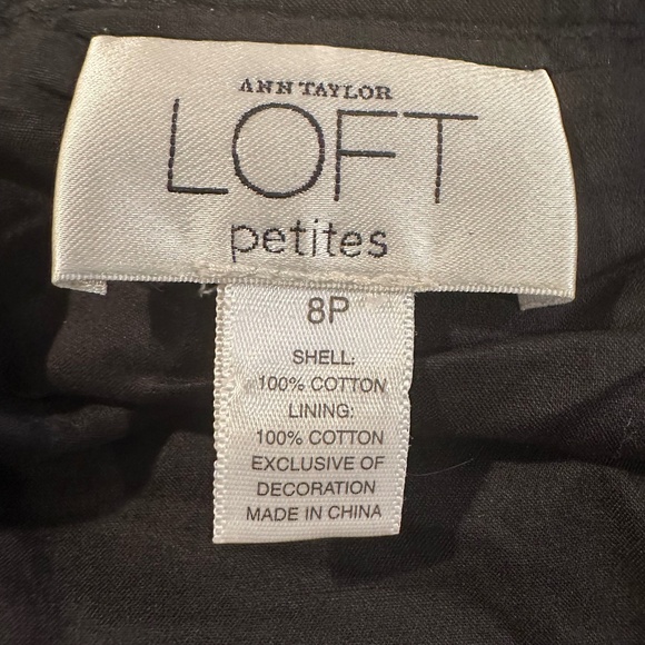 ANN TAYLOR LOFT PETITES Skirt A-Line Paisley Beaded Boho Black & White Size 8P - Picture 5 of 7